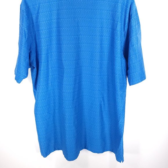Tiger Woods Polo Shirt Men's XXL Blue White Geometric Polka Dot Short Sleeve - Picture 8 of 9